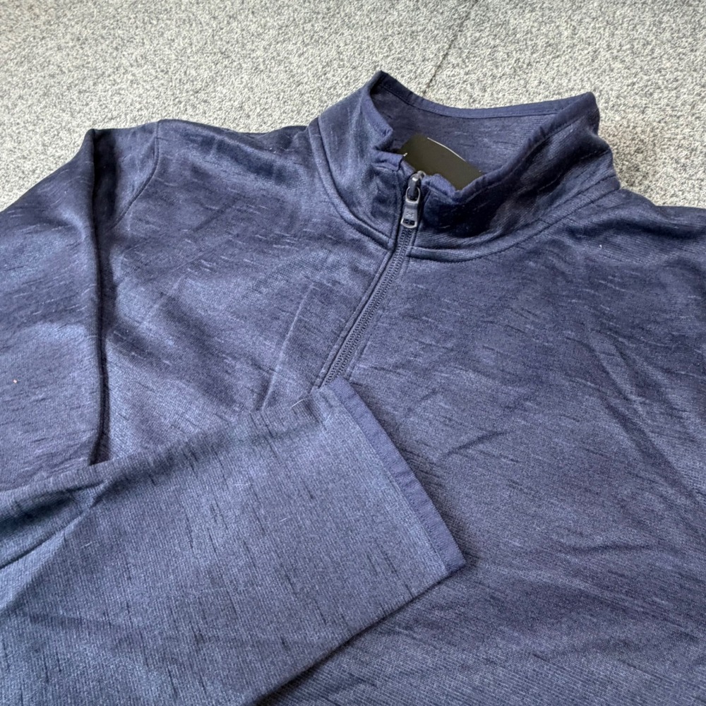 Under Armour Mens Armour Fleece 1/4 Zip Pullover Navy‎ Blue Space Dye Large NEW